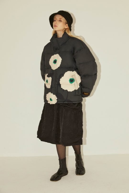 EMPTY REFERENCE Floral Print Down Jacket