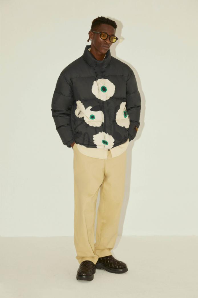 EMPTY REFERENCE Floral Print Down Jacket