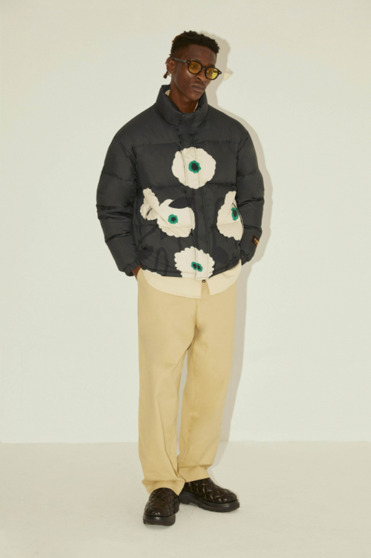 EMPTY REFERENCE Floral Print Down Jacket