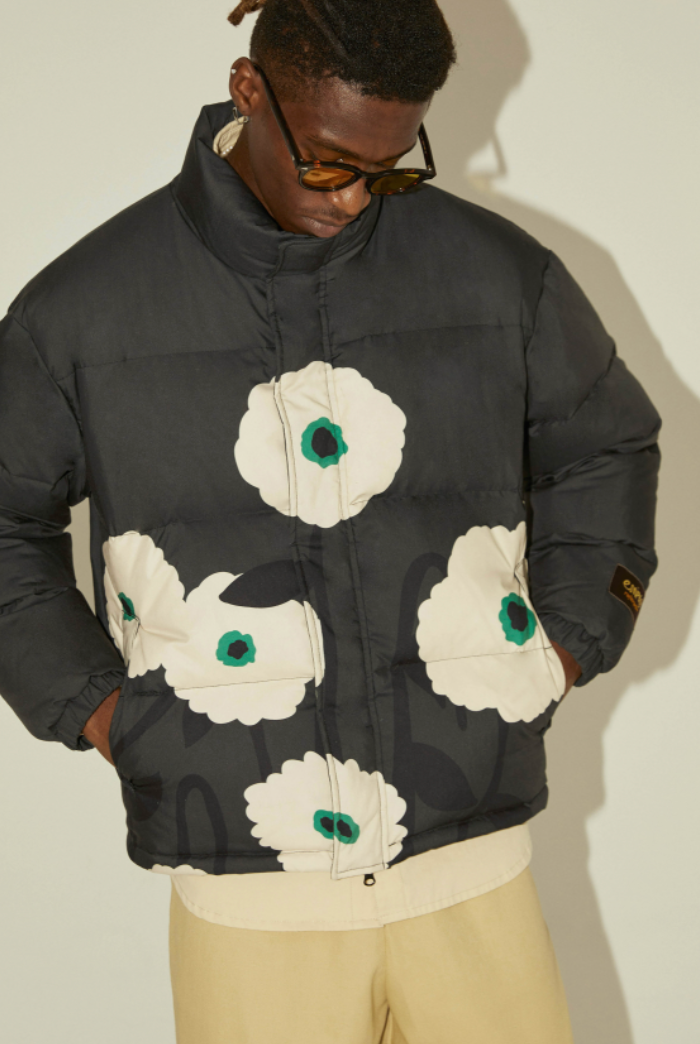 EMPTY REFERENCE Floral Print Down Jacket