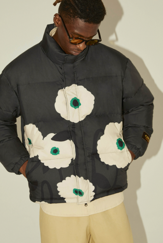 EMPTY REFERENCE Floral Print Down Jacket