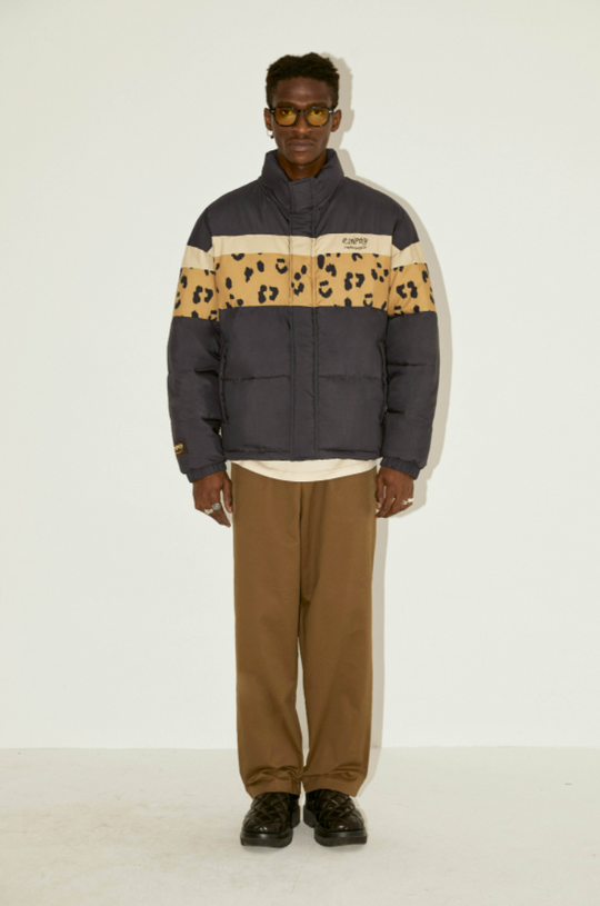 EMPTY REFERENCE Leopard Print Down Jacket