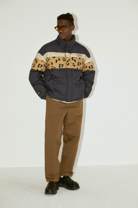 EMPTY REFERENCE Leopard Print Down Jacket