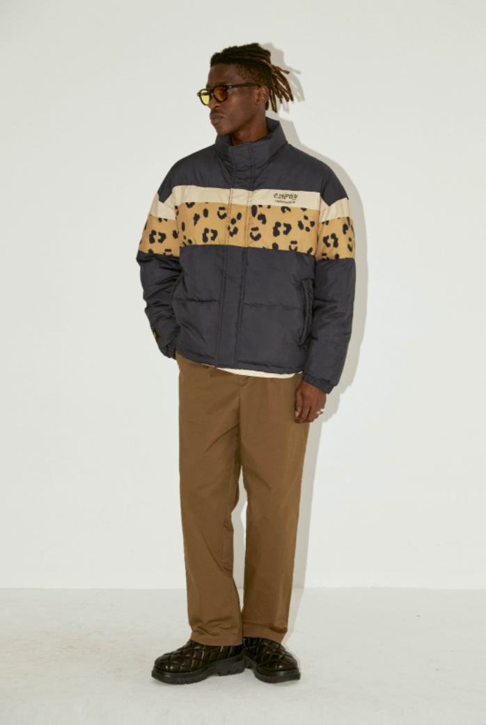 EMPTY REFERENCE Leopard Print Down Jacket
