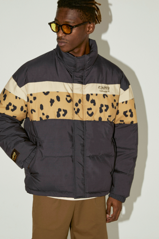 EMPTY REFERENCE Leopard Print Down Jacket