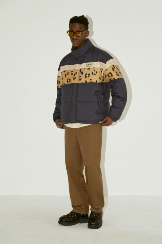 EMPTY REFERENCE Leopard Print Down Jacket