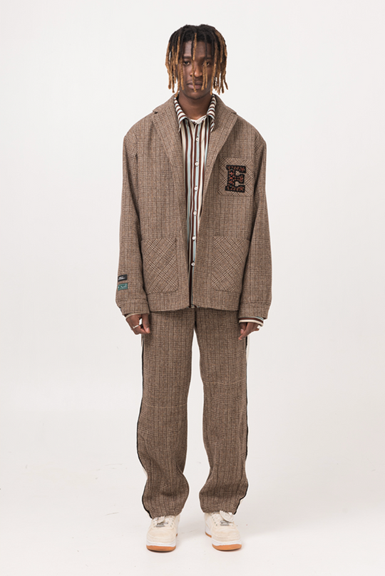 EMPTY REFERENCE Plaid Suit Jacket
