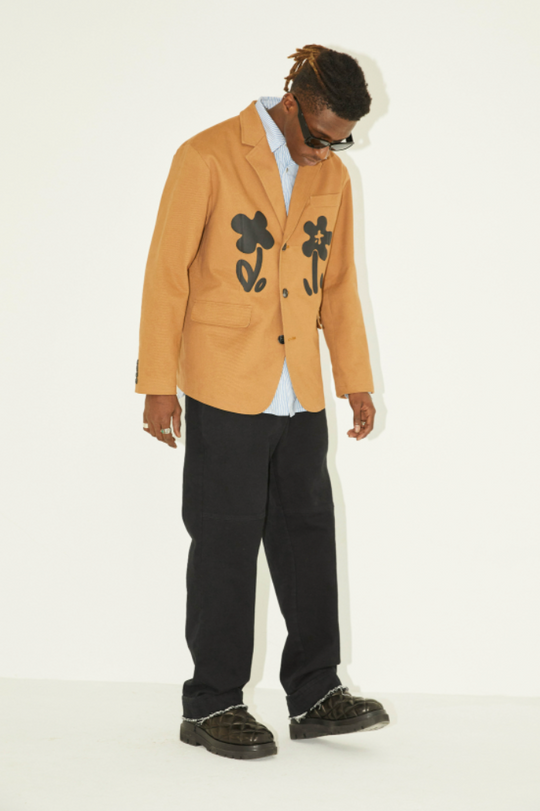 EMPTY REFERENCE Floral Foam Print Suit Blazer