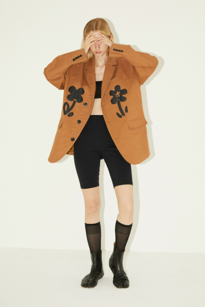 EMPTY REFERENCE Floral Foam Print Suit Blazer