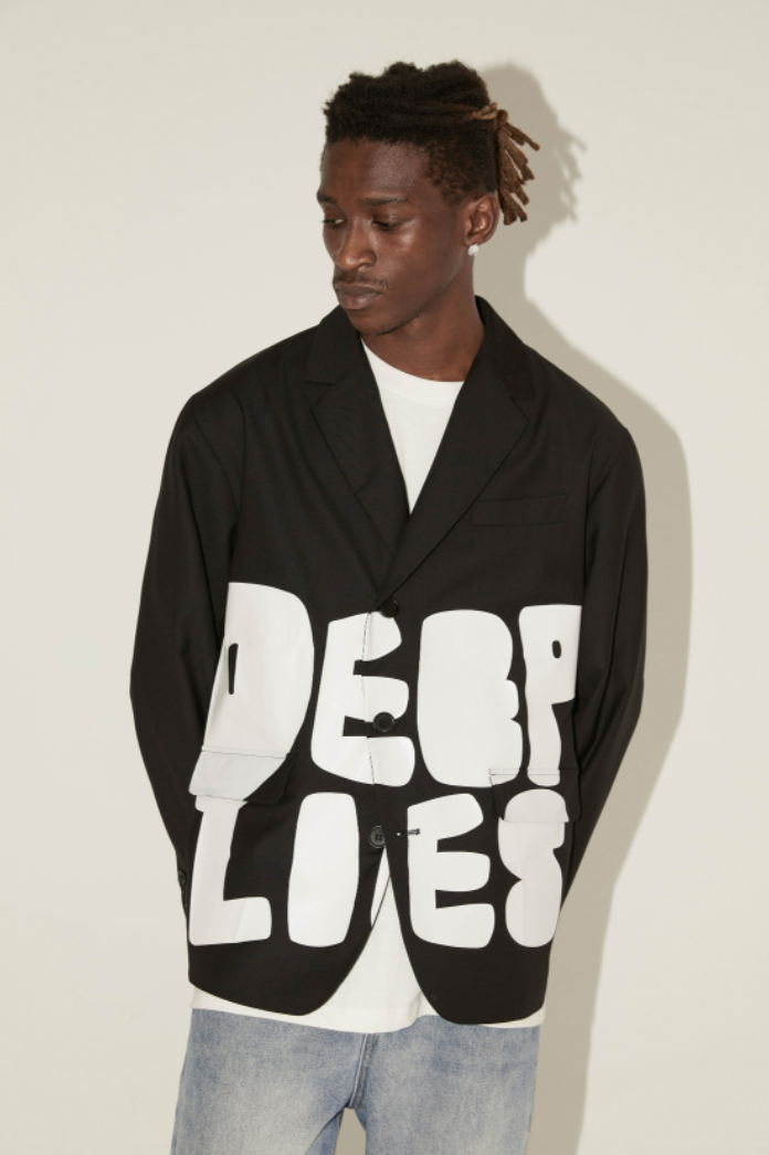 EMPTY REFERENCE Deep Lies Print Suit Blazer