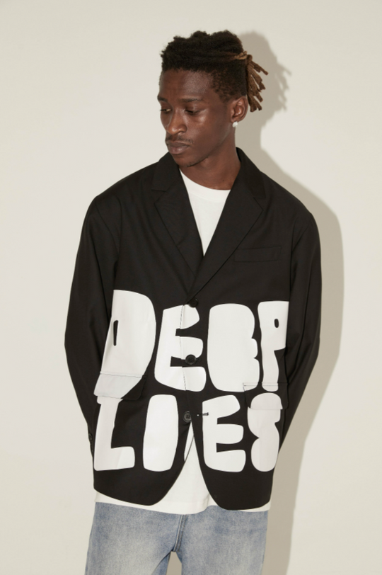 EMPTY REFERENCE Deep Lies Print Suit Blazer