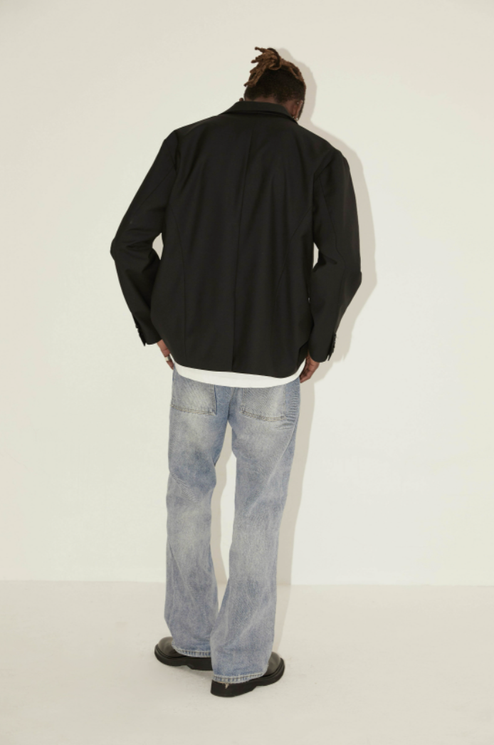 EMPTY REFERENCE Deep Lies Print Suit Blazer