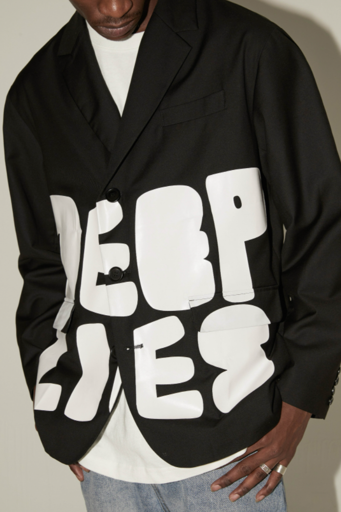 EMPTY REFERENCE Deep Lies Print Suit Blazer