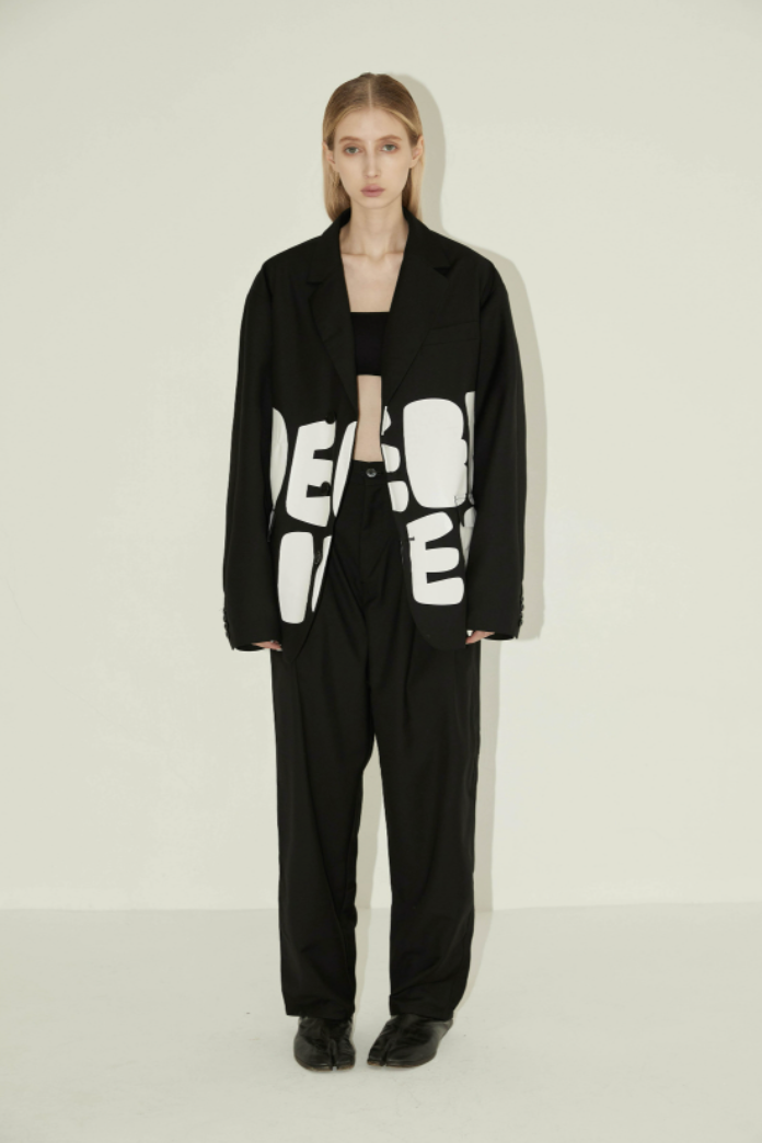 EMPTY REFERENCE Deep Lies Print Suit Blazer