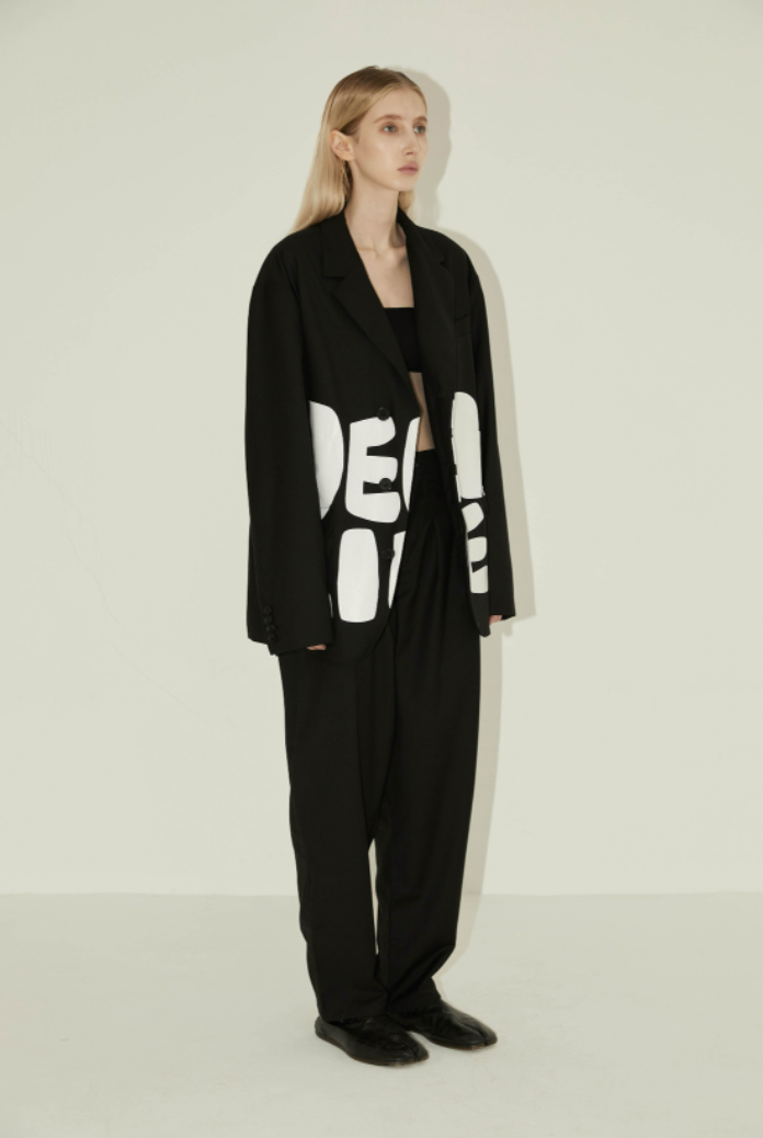 EMPTY REFERENCE Deep Lies Print Suit Blazer