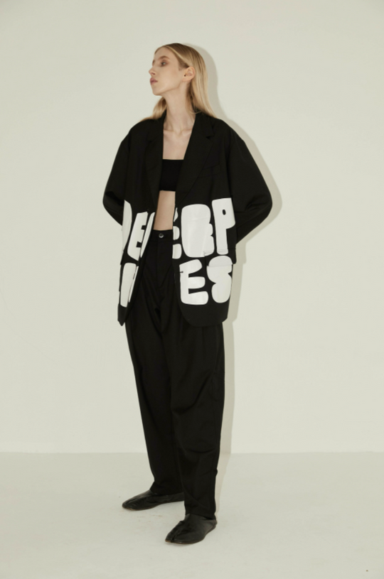 EMPTY REFERENCE Deep Lies Print Suit Blazer