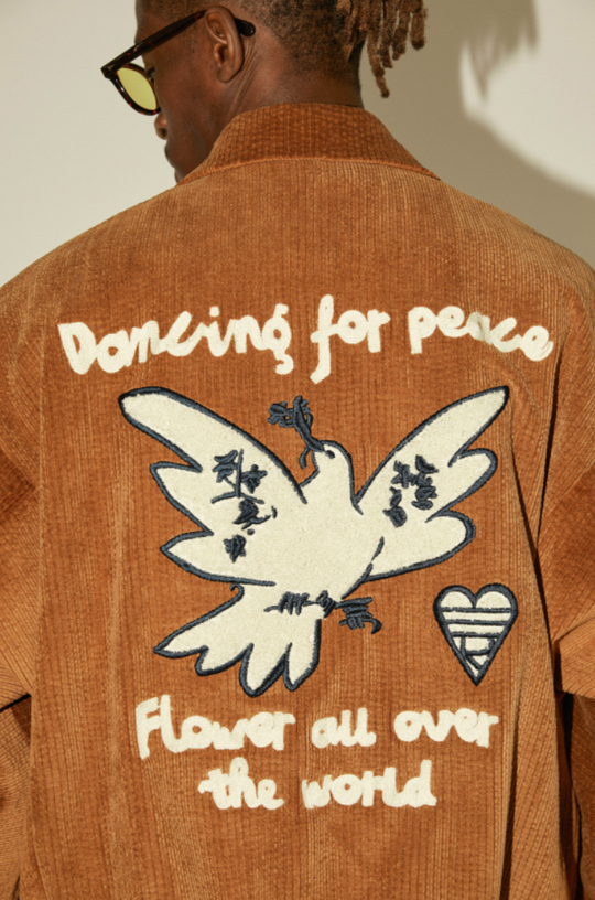 EMPTY REFERENCE Embroidered Corduroy Jacket