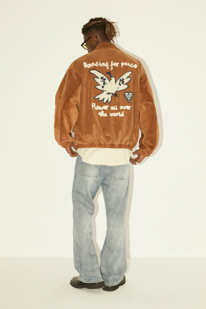 EMPTY REFERENCE Embroidered Corduroy Jacket