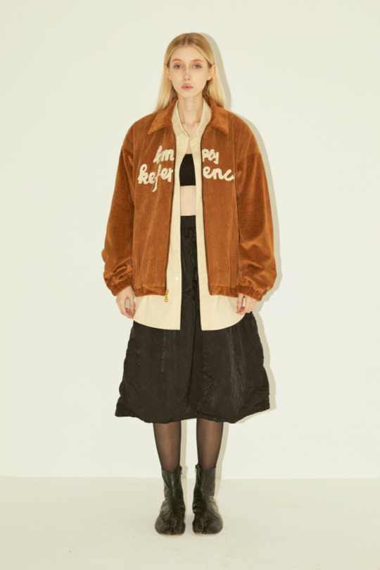 EMPTY REFERENCE Embroidered Corduroy Jacket