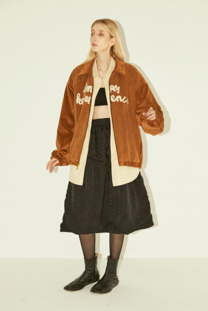 EMPTY REFERENCE Embroidered Corduroy Jacket