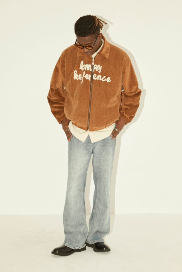 EMPTY REFERENCE Embroidered Corduroy Jacket