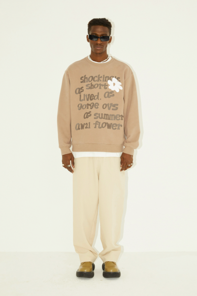 EMPTY REFERENCE Floral Letter Sweater
