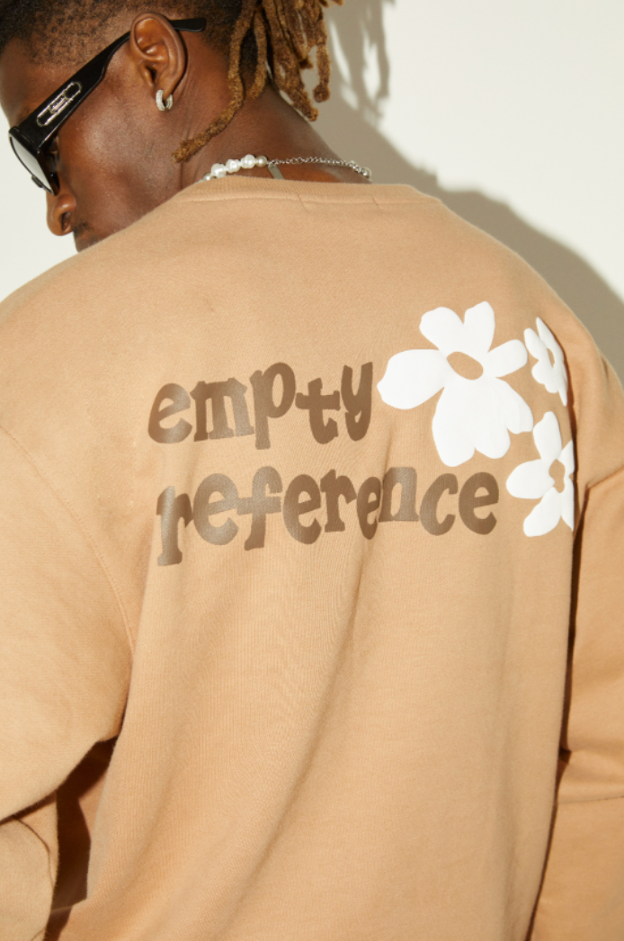 EMPTY REFERENCE Floral Letter Sweater