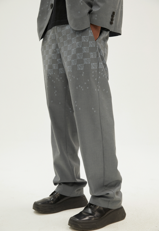 EMPTY REFERENCE LOGO Splicing Print Trousers