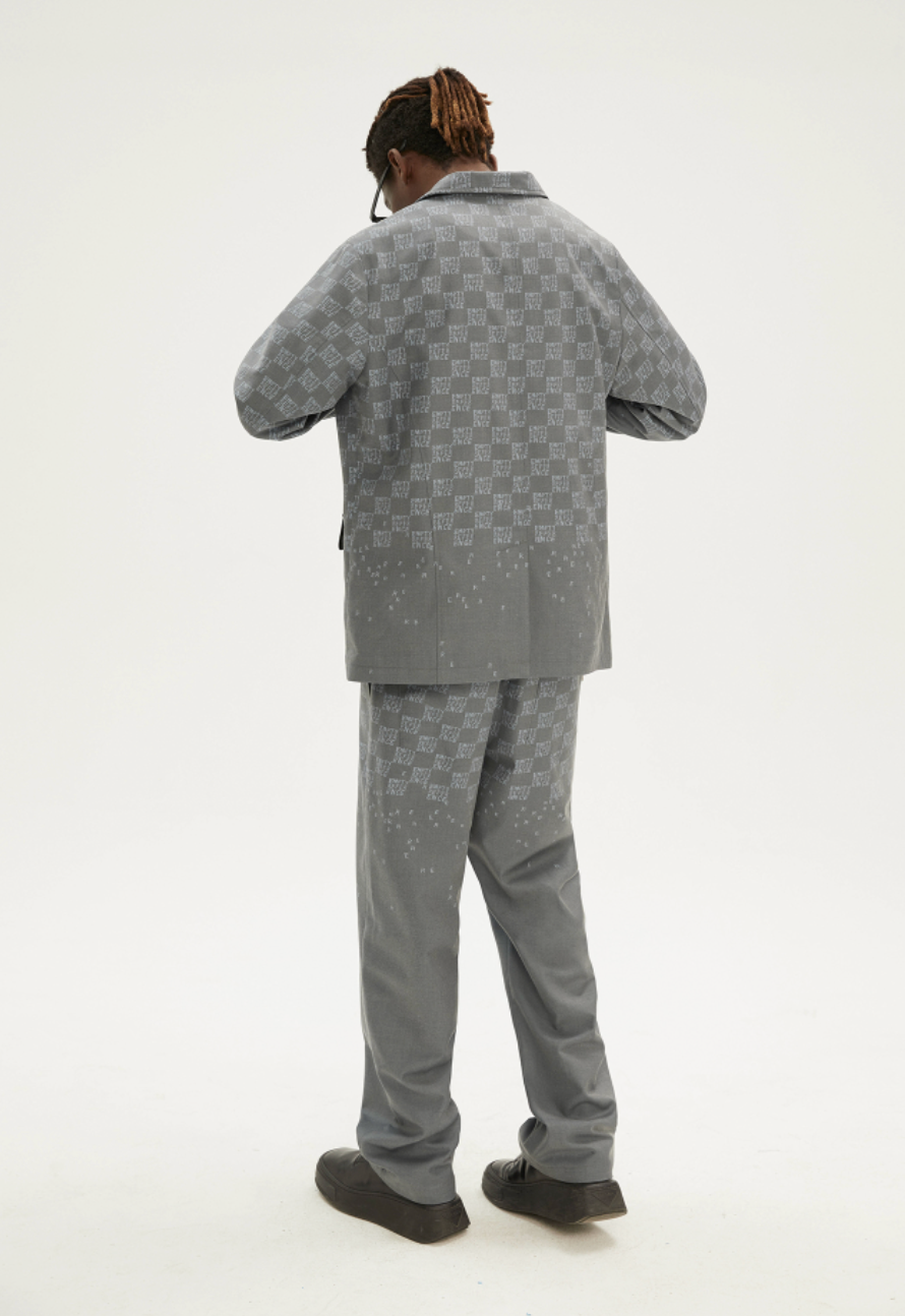 EMPTY REFERENCE LOGO Splicing Print Trousers