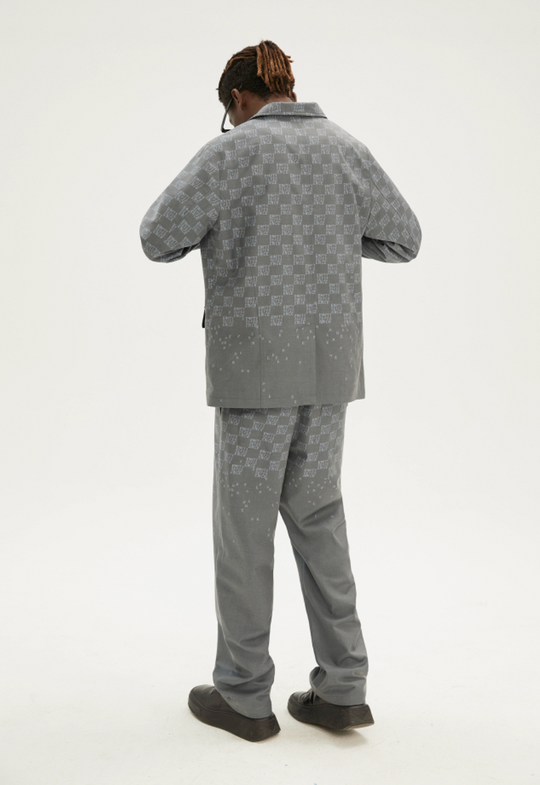 EMPTY REFERENCE LOGO Splicing Print Trousers