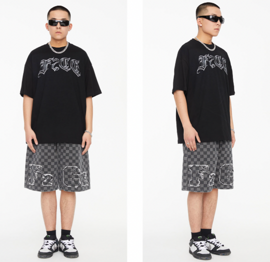 F2CE Metal Gothic Letters Logo Print Tee