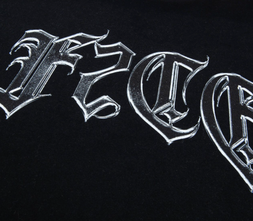 F2CE Metal Gothic Letters Logo Print Tee