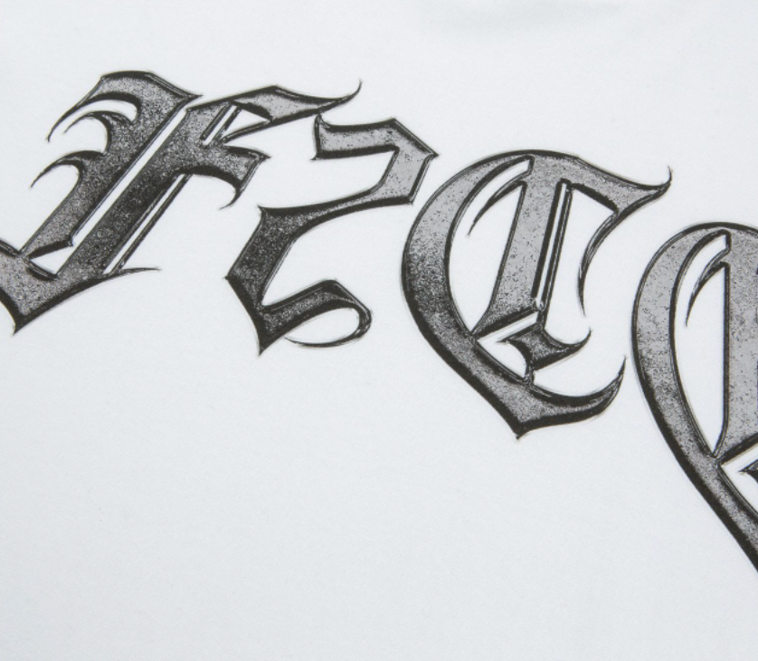 F2CE Metal Gothic Letters Logo Print Tee