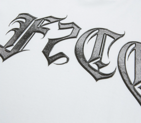 F2CE Metal Gothic Letters Logo Print Tee