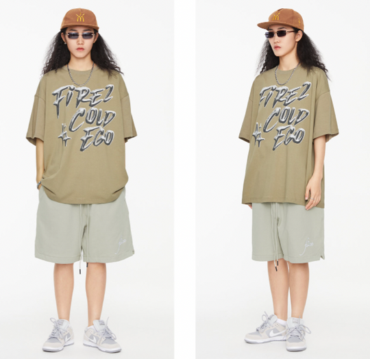 F2CE Metal Logo Print Letters Tee