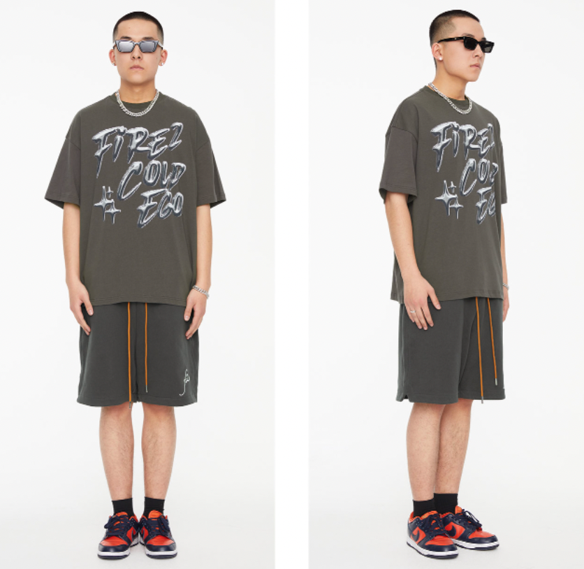 F2CE Metal Logo Print Letters Tee