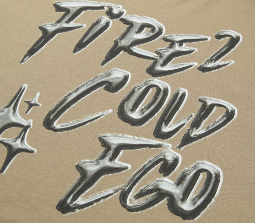 F2CE Metal Logo Print Letters Tee