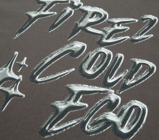 F2CE Metal Logo Print Letters Tee