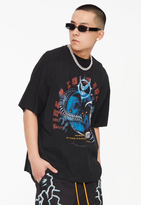 F2CE Graffiti Creative Printing Tee