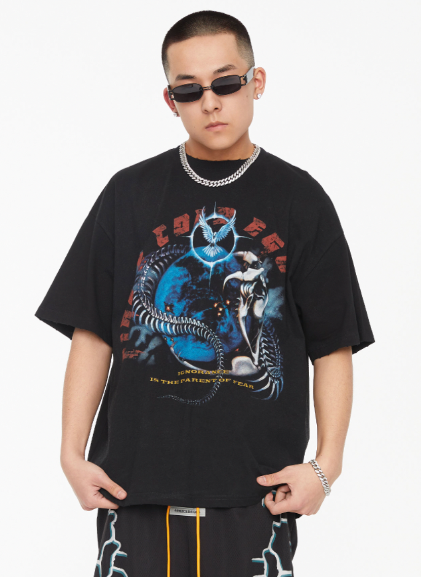 F2CE Graffiti Creative Printing Tee