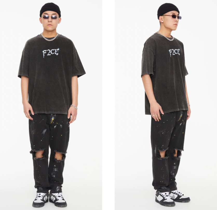 F2CE Washed Old Vintage Print Tee