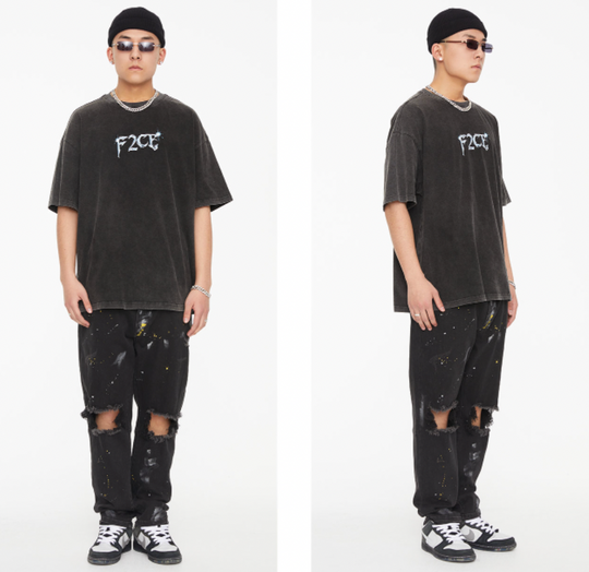 F2CE Washed Old Vintage Print Tee