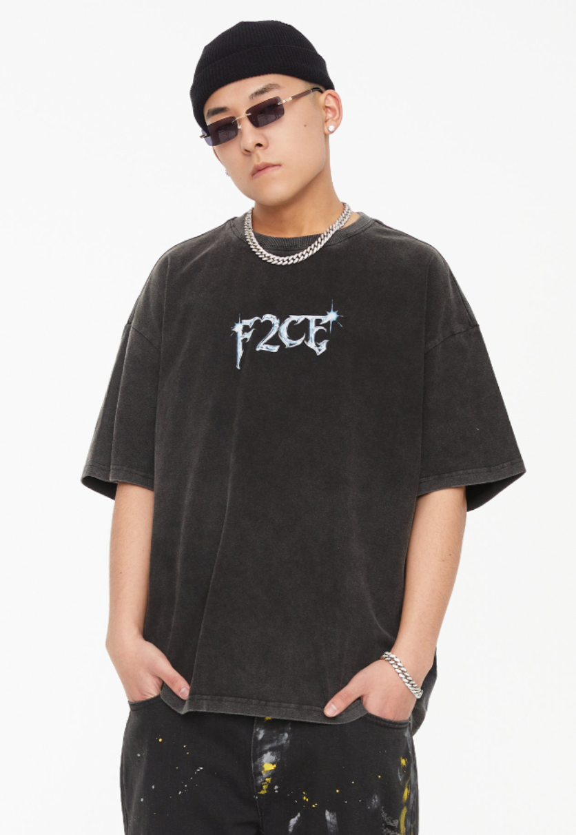 F2CE Washed Old Vintage Print Tee