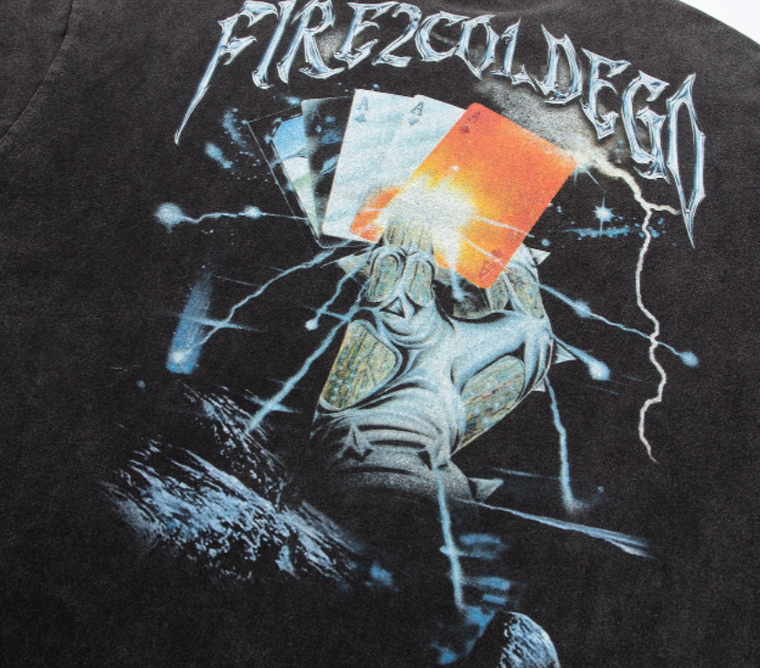 F2CE Washed Old Vintage Print Tee