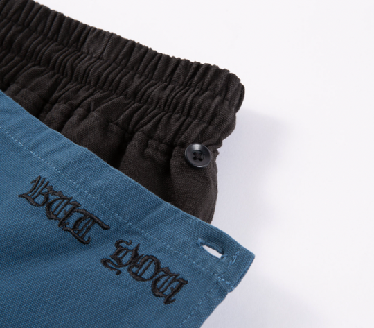 F2CE Removable Letters Leather Embroidery Shorts