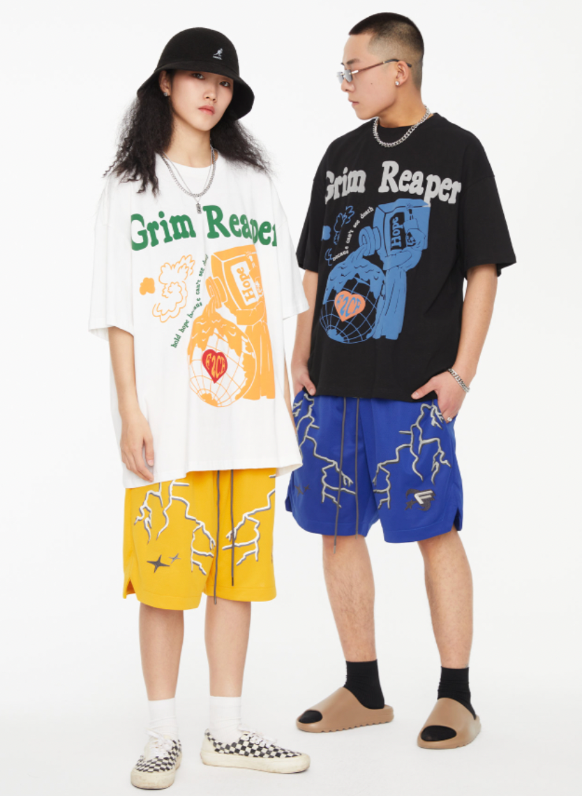 F2CE Lightning Print Embroidery Shorts