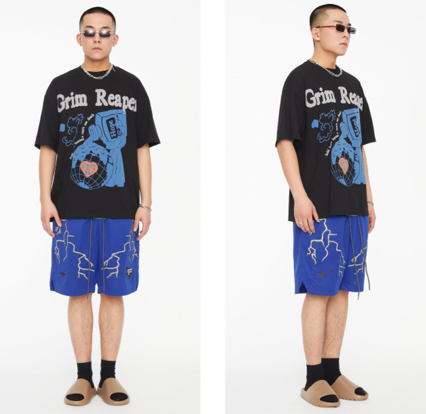 F2CE Lightning Print Embroidery Shorts