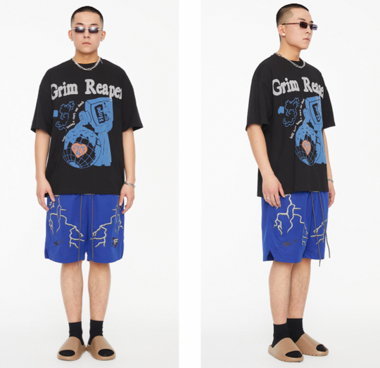 F2CE Lightning Print Embroidery Shorts