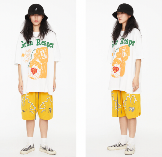 F2CE Lightning Print Embroidery Shorts