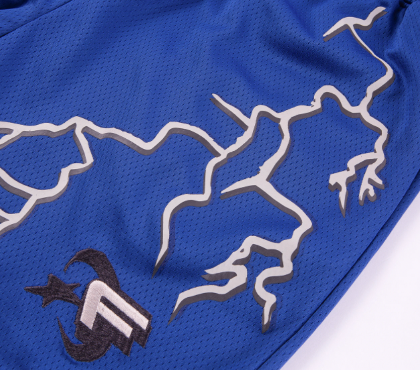 F2CE Lightning Print Embroidery Shorts